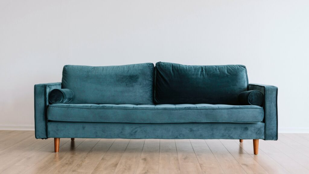 A blue couch at Meredith Woolley Counselling